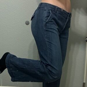 Wide Leg Blue Jeans